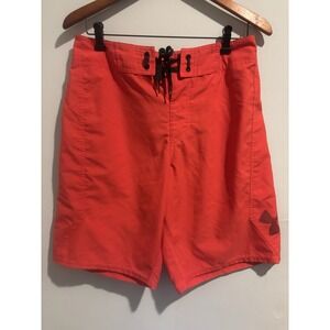 Under Armour Heat Gear Men's‎ Board Shorts Swim Suit Trunks Red Size 32